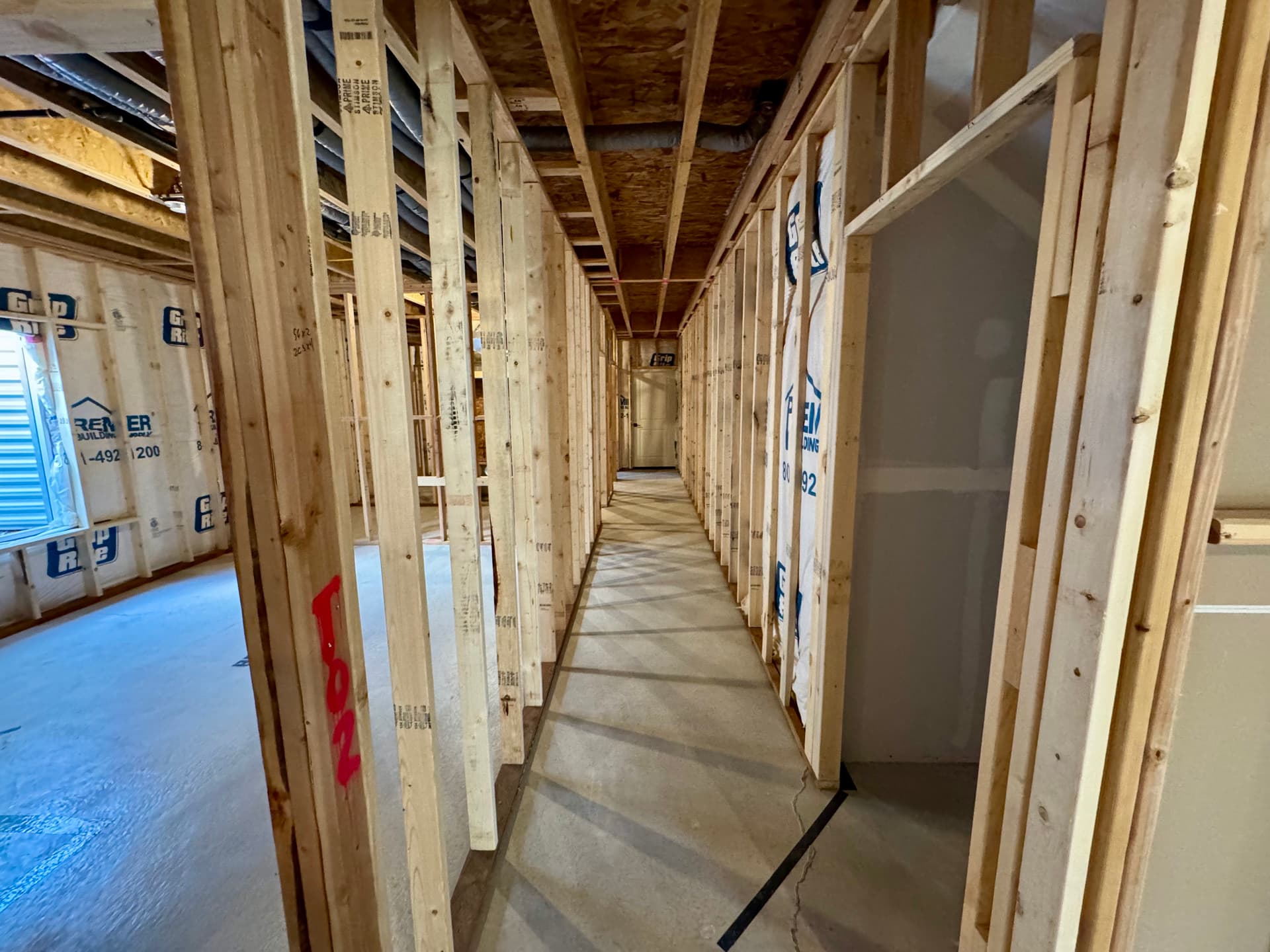 Gallery photos for Basement Framing Complete with Full Living Layout: Image #5