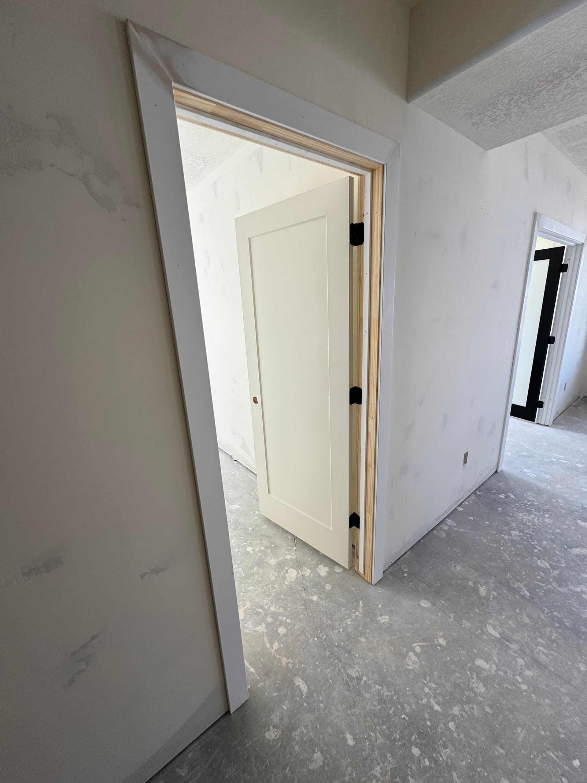 Door Hanging, Trim Work, and Built-In Bathroom Shelves image