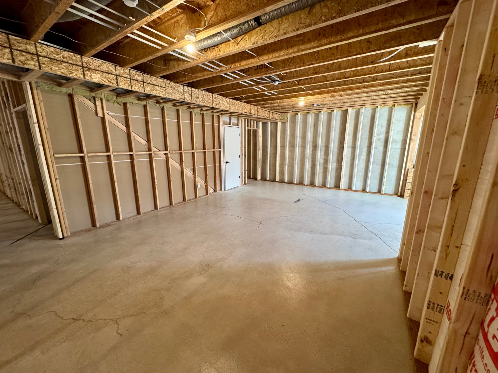 Gallery photos for Basement Framing Complete with Full Living Layout: Image #1
