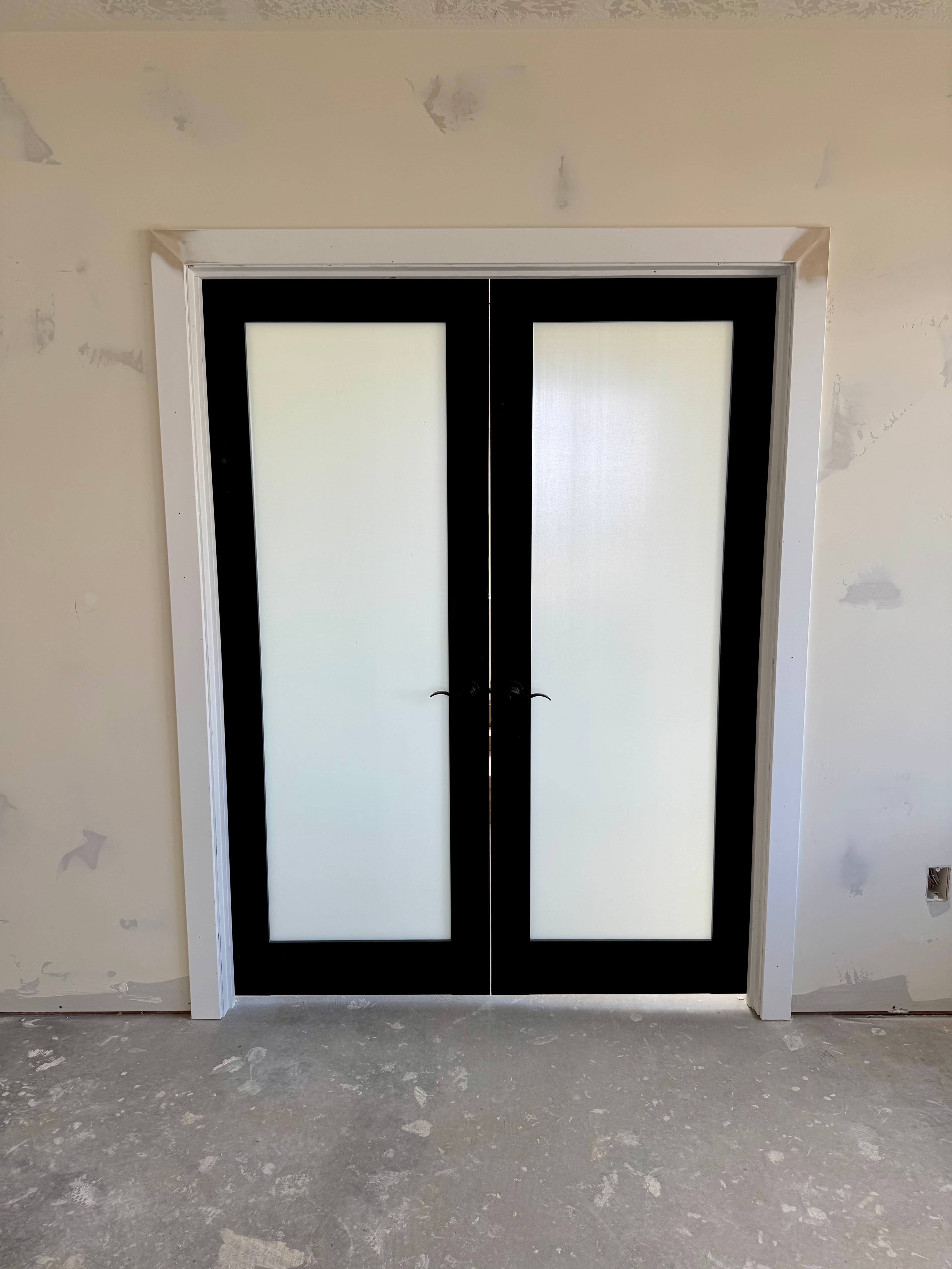 Project From Open Doorway to Finished Double Door Installation image