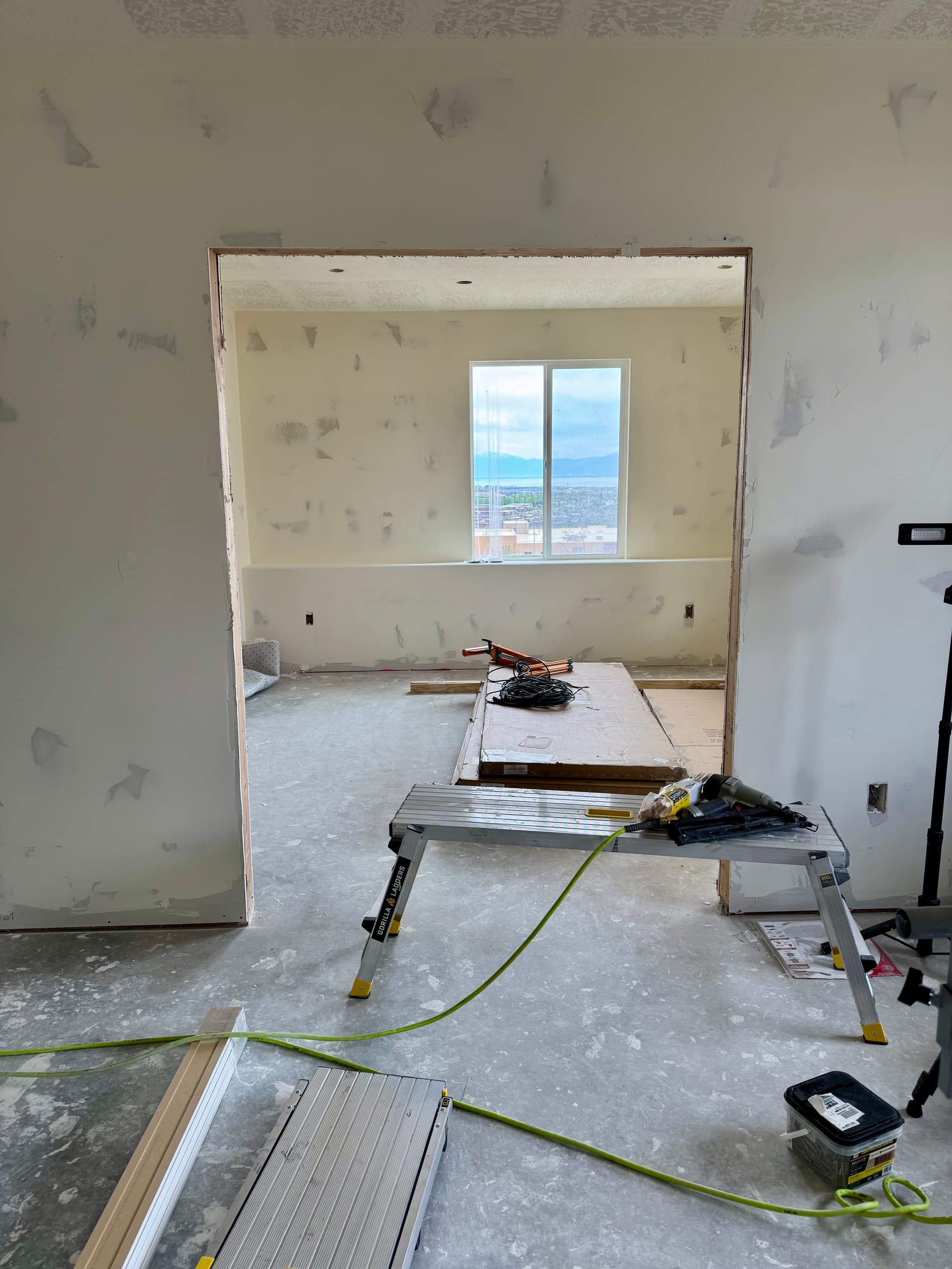 Gallery photos for From Open Doorway to Finished Double Door Installation: Image #2