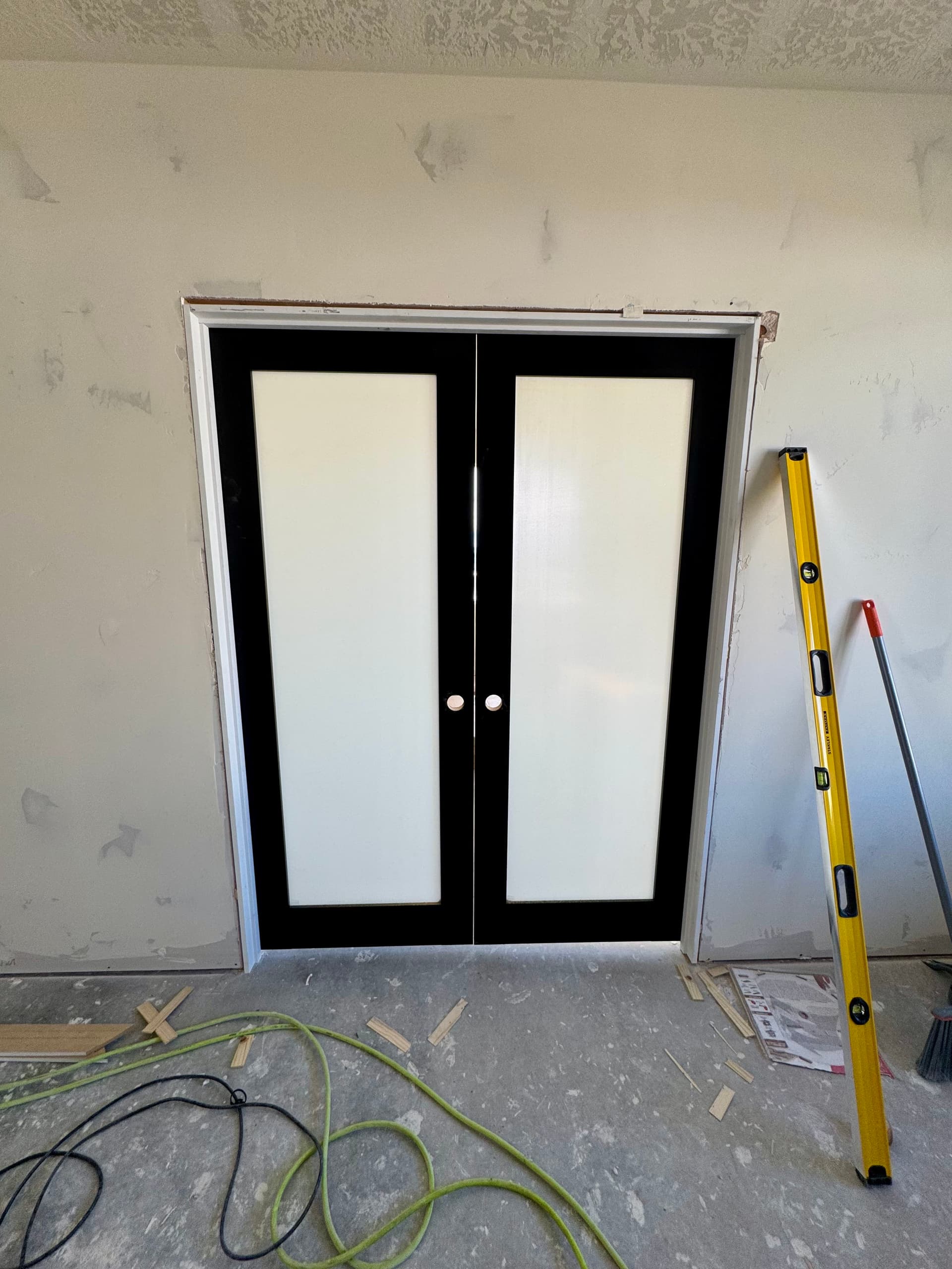 Gallery photos for From Open Doorway to Finished Double Door Installation: Image #1