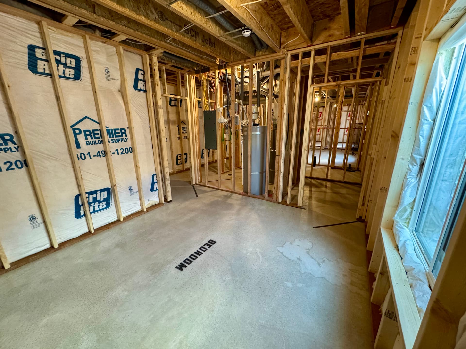 Gallery photos for Basement Framing Complete with Full Living Layout: Image #8